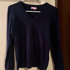 Lilly Pulitzer extra small women's V-neck sweater navy blue